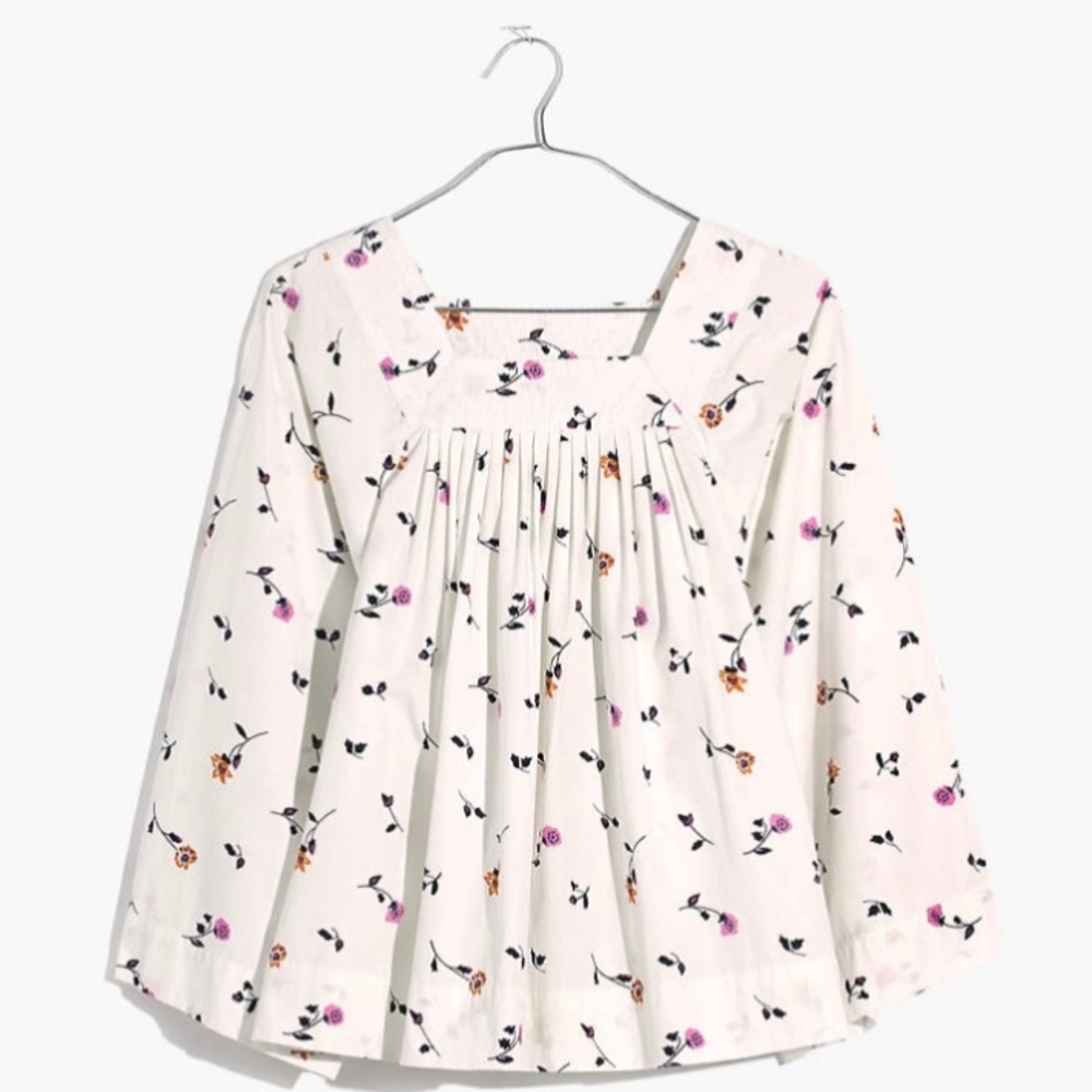 Madewell Square-Neck Top in Sweet Blossoms